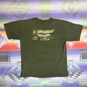 90s earth tone nature graphic tee size large